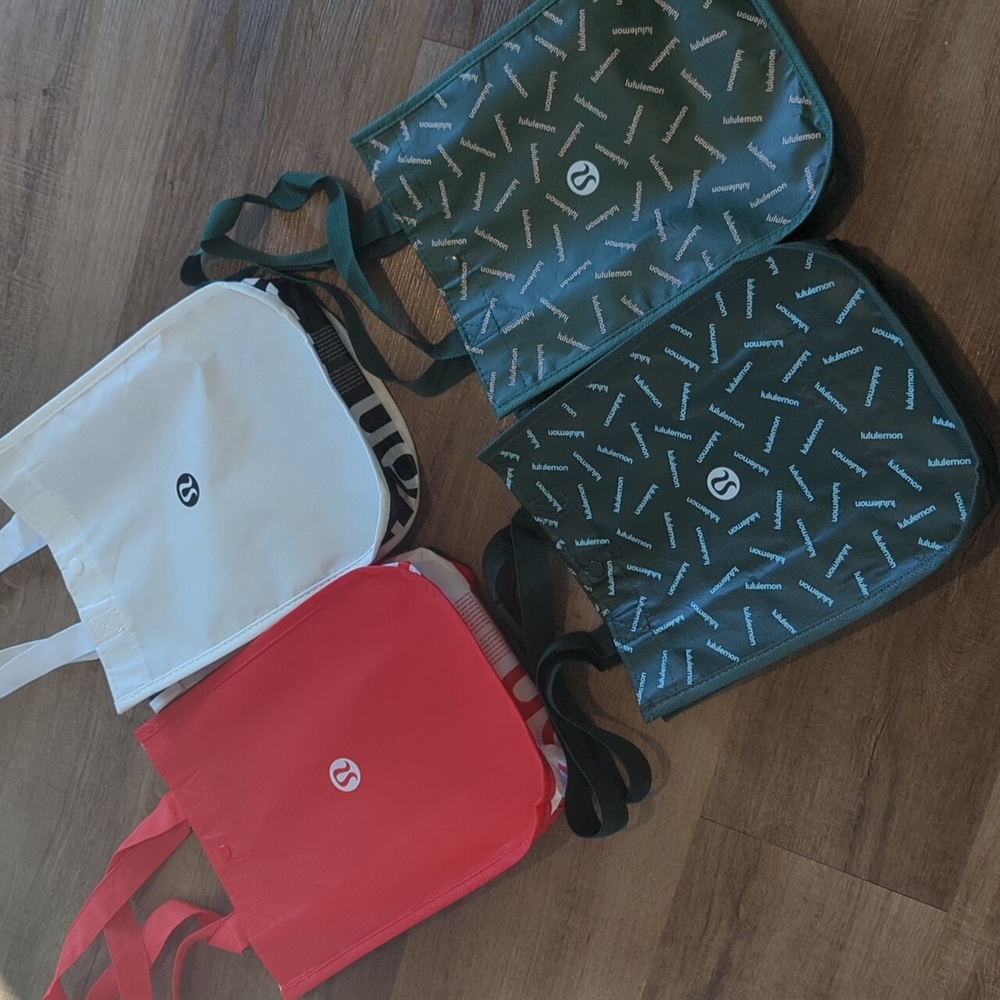 4 Small Lululemon Shopping Gift Bags ❤️ lot of four reusable totes